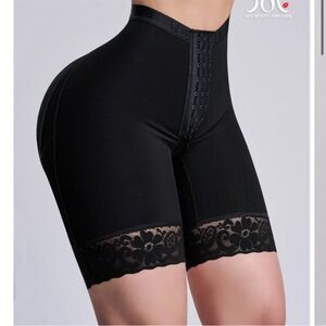 Black Lace Trim Shapewear Shorts